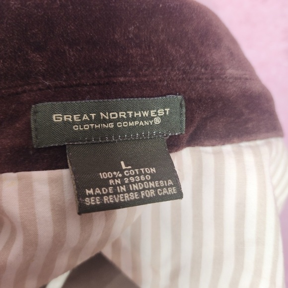 192. Great Northwest Clothing Company Deep Brown Velvet Blazer L - Picture 2 of 6